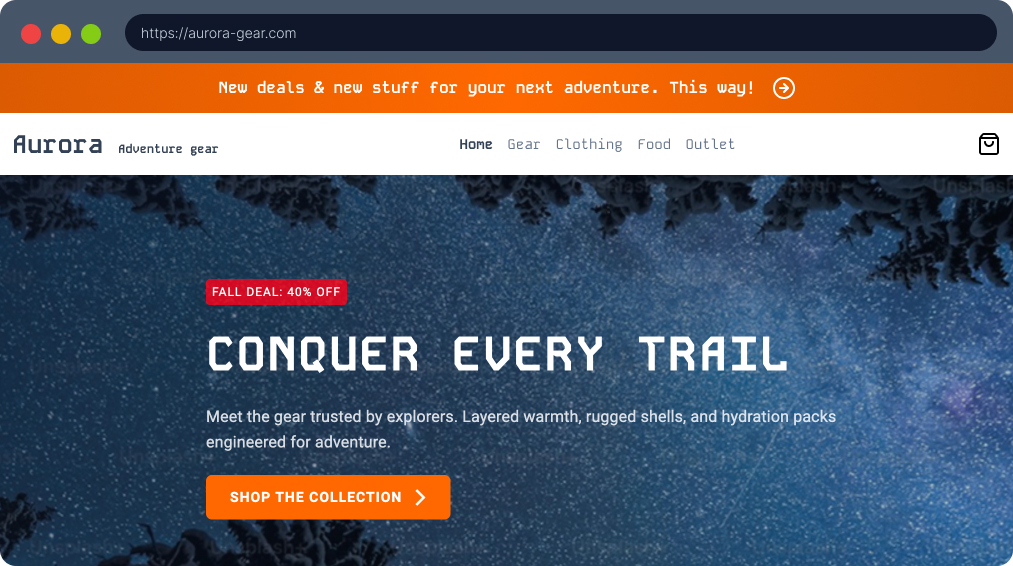 Original custom CSS & JavaScript