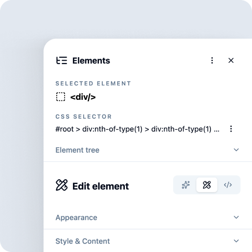 Visual, Code & AI-powered Editor